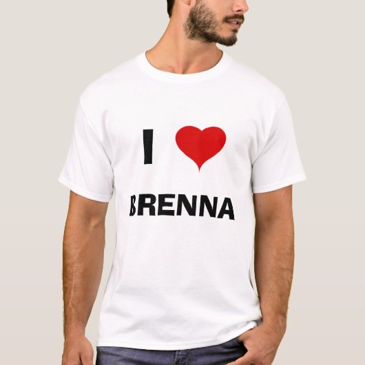 ハート、I、BRENNA Tシャツ (正面)
