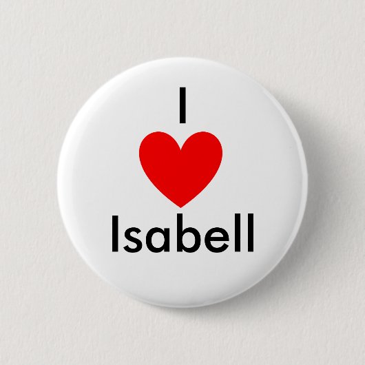 ハート、I、Isabell 缶バッジ (正面)