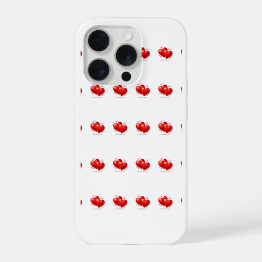 ハート iPhone 15 Pro カバー (裏面)