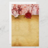 ハート&ITの血管レッドワックスシール 便箋 (正面/裏面)