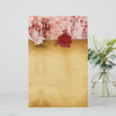 ハート&ITの血管レッドワックスシール 便箋 (スタンド正面)