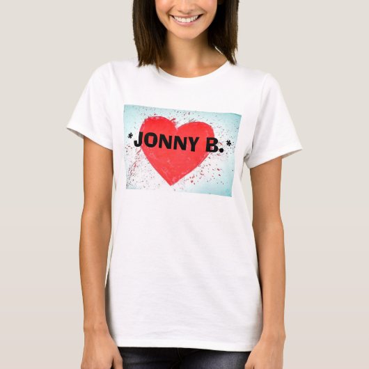 ハート、*JONNY B.* Tシャツ (正面)