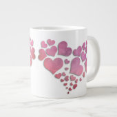 ハート* Love Coffee Mug -ハート – パーソナライズ ジャンボコーヒーマグカップ (正面右)