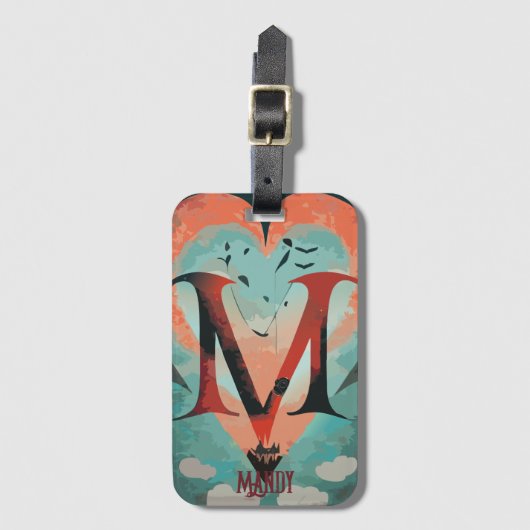 ハート(Mあり) ラゲッジタグ (正面縦)