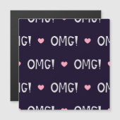 ハート、OMG文字、かわいいパターン (正面/裏面)