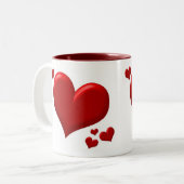 ハート- ONE ツートーンマグカップ (正面左)