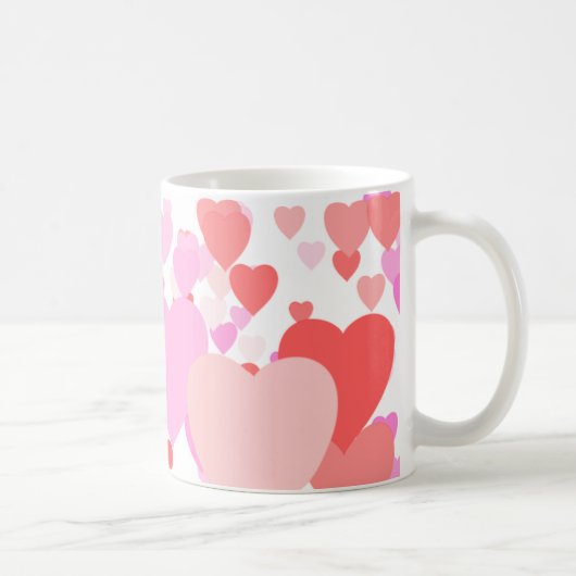 ハート- Personalizable コーヒーマグカップ (右)