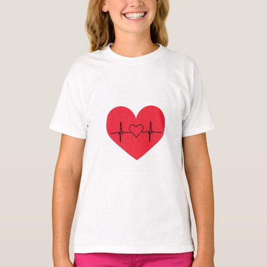 ハート Tシャツ (正面)