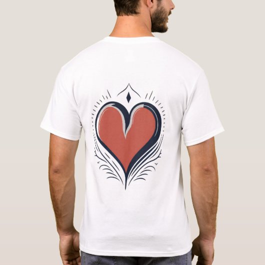ハート Tシャツ (裏面)