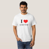 ハート!Tシャツ – 白 – カスタマイズ Tシャツ (正面フル)