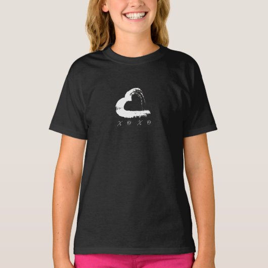 ハート XOXO Tシャツ (正面)