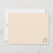 ハート Your Name スクリプト カスタム ギフト ノート カード (裏面)