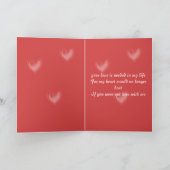 ハートAフラッターバレンタインデーのカード シーズンカード (内部)