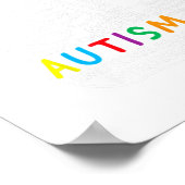 ハートASLラブサイン言語手自閉症の意識 ポスター (角)