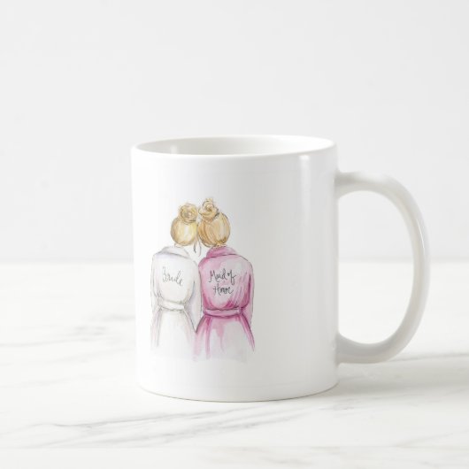 ハートBlの花嫁Bl MOHのマグによる姉妹 コーヒーマグカップ (右)