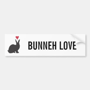 ハートBunneh バンパーステッカー