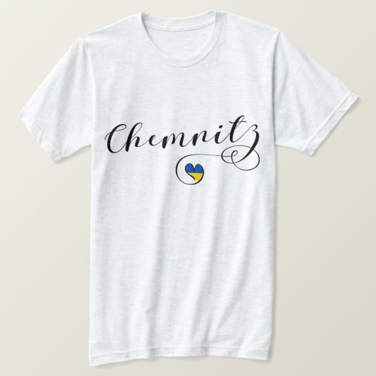 ハートChemnitz、I Love Chemnitz、ドイツTシャツ Tシャツ (デザイン正面)