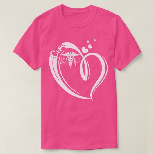 ハートCNAナース Tシャツ (デザイン正面)