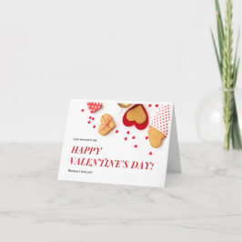 ハートCookieハッピーバレンタインデー ノートカード