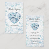 ハートDiamond Watercolor名刺 名刺 (正面/裏面)