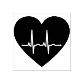 ハートekgのアートスタンプ ラバースタンプ (インプリント)