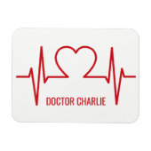 ハートEKGの名前をカスタムする及び職業磁石 マグネット (横)