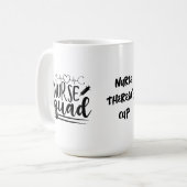 ハートEKGナース分隊 |おもしろいナース コーヒーマグカップ (正面左)