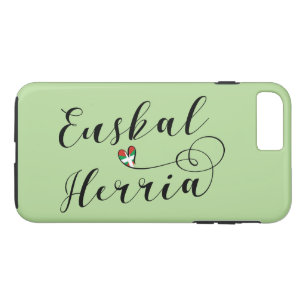 ハートEuskal Herria携帯電話ケース、バスク iPhone 8 Plus/7 Plusケース