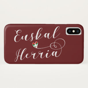 ハートEuskal Herria携帯電話ケース、バスク iPhone X ケース