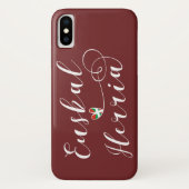 ハートEuskal Herria携帯電話ケース、バスク Case-Mate iPhoneケース (裏面)