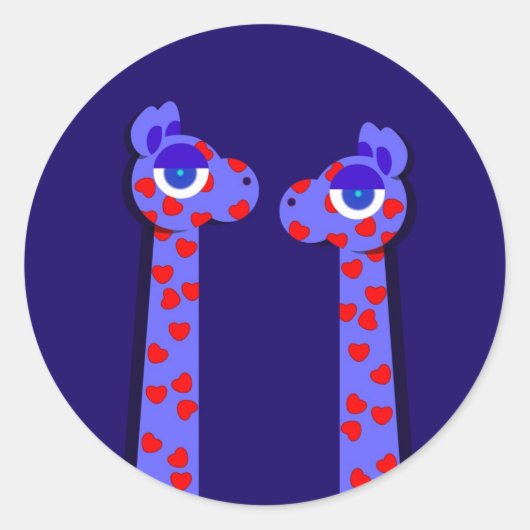ハートGIRAFFES ラウンドシール (正面)