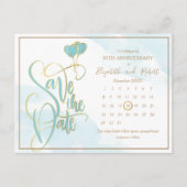 ハートGlod 50thアニバーサリー日付を保存 案内ポストカード (正面)