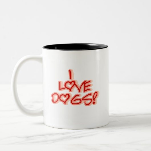 ハートI愛はTシャツおよびギフトの後をつけます ツートーンマグカップ (左)