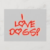 ハートI愛はTシャツおよびギフトの後をつけます ポストカード (正面)