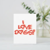 ハートI愛はTシャツおよびギフトの後をつけます ポストカード (スタンド正面)