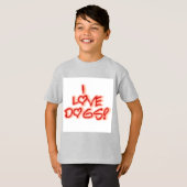 ハートI愛はTシャツおよびギフトの後をつけます Tシャツ (正面フル)