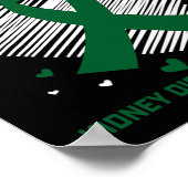 ハートI衣服グリーンfor My Friend Kidney Disease Aw ポスター (角)