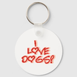 ハートI Love Dogs T-shirts and Gives キーホルダー