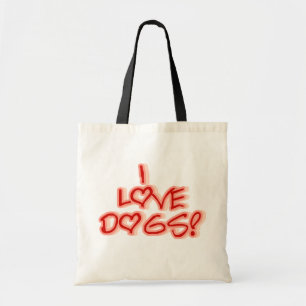 ハートI Love Dogs T-shirts and Gives トートバッグ