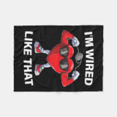 ハートICD心臓手術 – I&#';Mはそのような配線 フリースブランケット (正面(横))