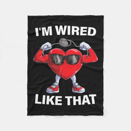 ハートICD心臓手術 – I&#';Mはそのような配線 フリースブランケット (正面)