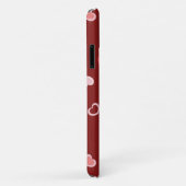 ハートMaroon Red in Pink to Red グラデーション Case-Mate iPhoneケース (裏面/右)