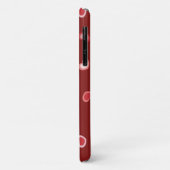 ハートMaroon Red in Pink to Red グラデーション Case-Mate iPhoneケース (裏面/左)