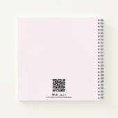 ハートMOMピンクフローラ文字パーソナライズされた名 ノートブック (裏面)