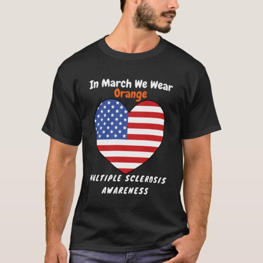ハートMS多発性硬化症認識度マーチWe Wea Tシャツ (正面)