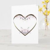 ハートnフラワーカスタム カード (黄色い花)