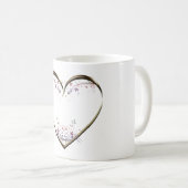 ハートnフラワーズカスタム コーヒーマグカップ (正面右)