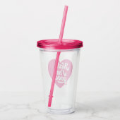 ハートNAH IMグッドアンチバレンタインデー独身のアウェア アクリルタンブラー (裏面)