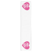 ハートNAH IMグッドアンチバレンタインデー独身のアウェア ショートテーブルランナー (正面)