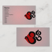 ハートOmの名刺 名刺 (正面/裏面)